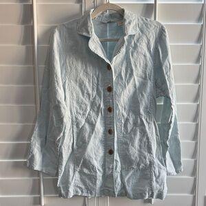 J. Jill linen pale blue jacket